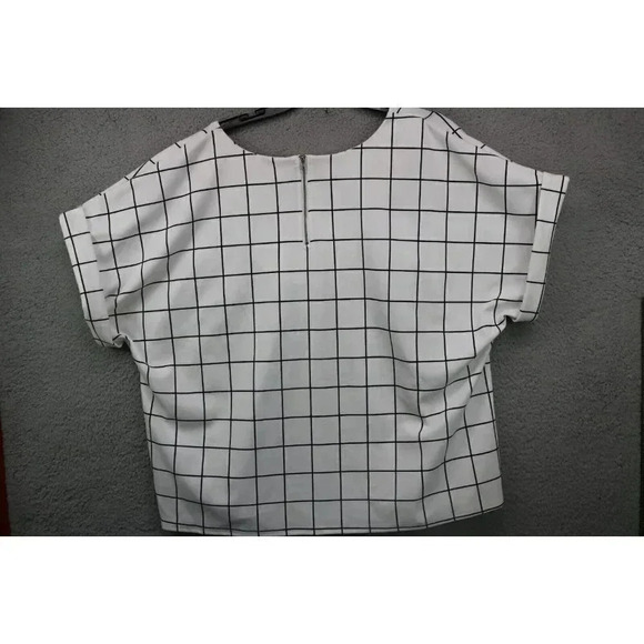 Melloday Women's Windowpane Top-Size 3X-Cuffed Sleeves - Picture 4 of 6